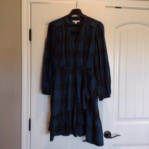 Blue Plaid Western Style Free Assembly Dress Size M